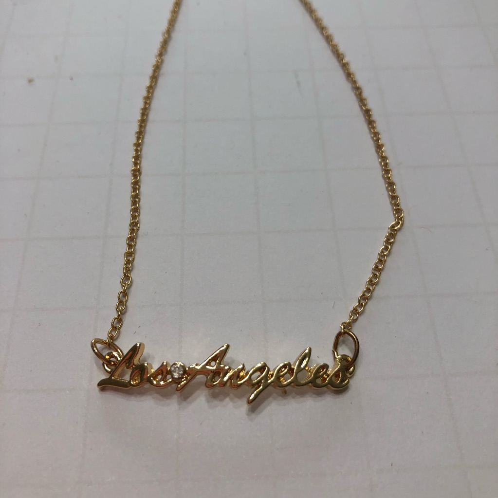 Women’s Gold Chain Jewelry Los Angeles 16” Beaded New. New Without Tags